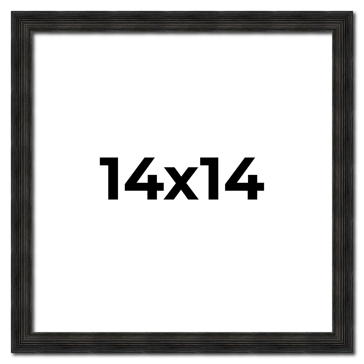 14x14 Thin Barnwood Picture Frame with UV-Resistant Acrylic & Acid Free Backing, Available in 2 Paint Finishes - Grey and Black